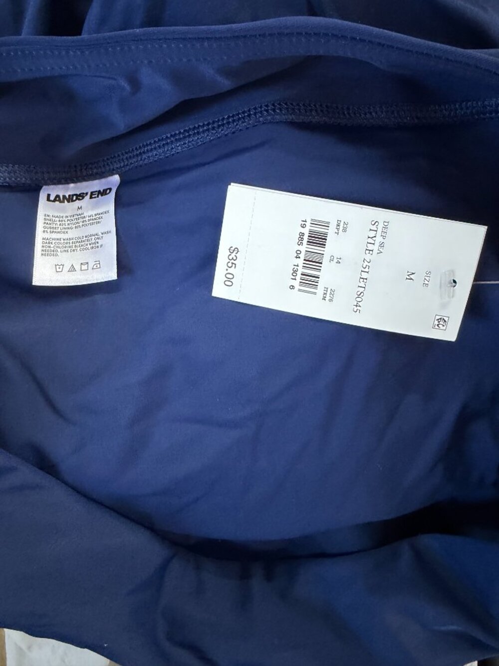 NWT Land's End Blue Swim/Activewear Lined Shorts - Picture 4 of 5